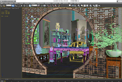 古代室内场景 古代书房模型-古代场景模型库-3ds Max(.max)模型下载-cg模型网