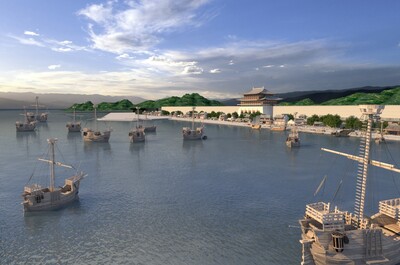 古代码头古建码头古河流模型-古代场景模型库-3ds Max(.max)模型下载-cg模型网