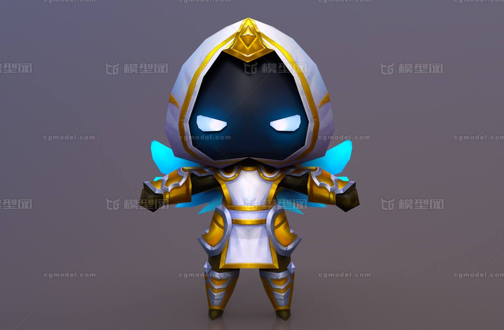 Q版黑暗天使 小恶魔模型-异形怪物模型库-FBX(.fbx)模型下载-cg模型网