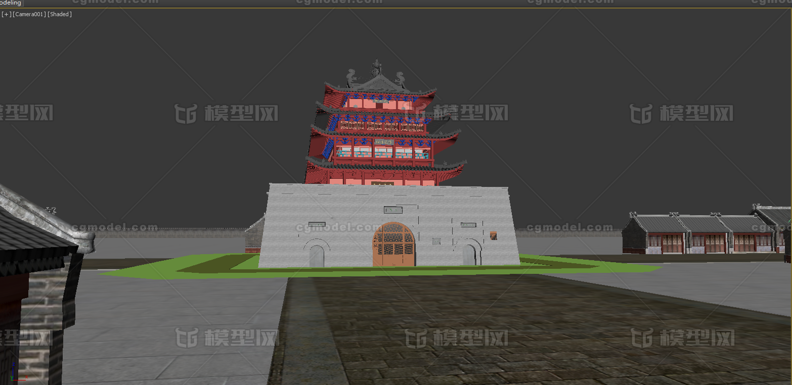古代山东聊城模型-历史建筑模型库-3ds Max(.max)模型下载-cg模型网