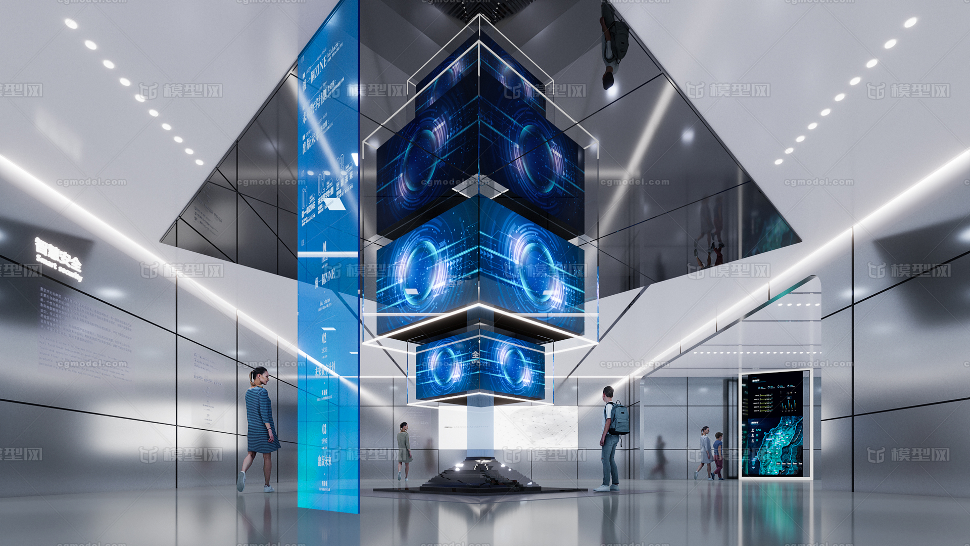 数字科技展厅模型-光电技术模型库-3ds Max(.max)模型下载-cg模型网