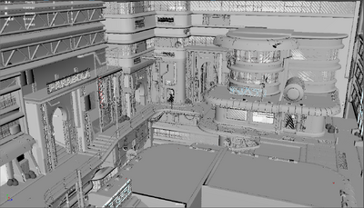 赛博朋克街道 小镇模型-科幻场景模型库-FBX(.fbx)模型下载-cg模型网
