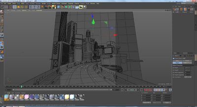 科技风 城市模型-广告场景模型库-Cinema 4D(.c4d)模型下载-cg模型网