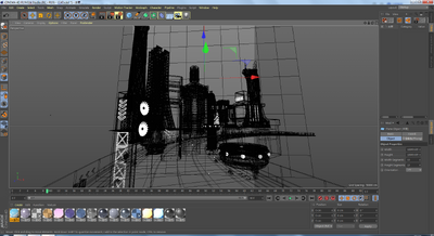 科技风 城市模型-广告场景模型库-Cinema 4D(.c4d)模型下载-cg模型网