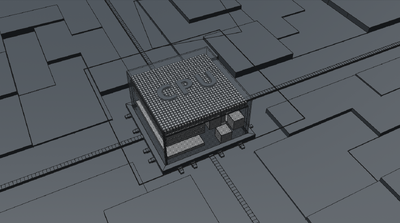 CPU GPU芯片动画工程模型-科幻场景模型库-Cinema 4D(.c4d)模型下载-cg模型网