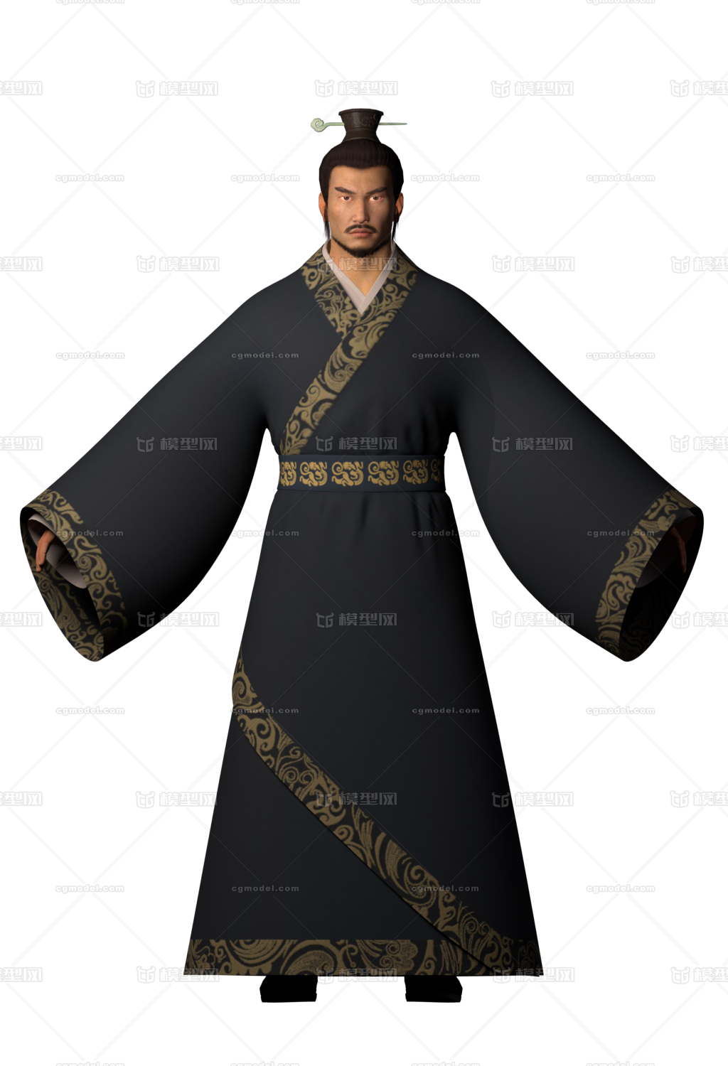 项羽 楚汉模型-男人模型库-Maya(.ma/.mb)模型下载-cg模型网