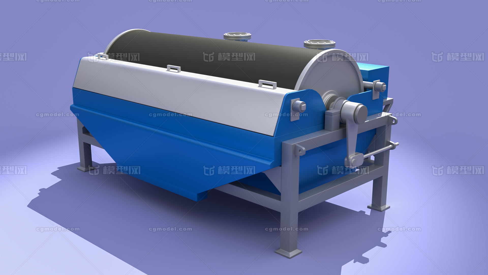 磁选机 湿式半逆流磁选机模型-工业设备模型库-3ds Max(.max)模型下载-cg模型网