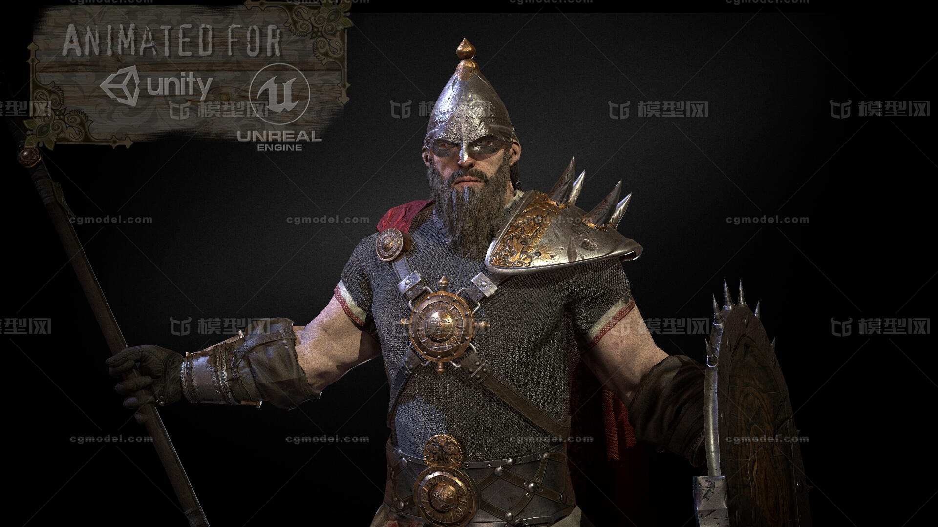 Spartanwarrior-斯巴达勇士模型-男人模型库-FBX(.fbx)模型下载-cg模型网