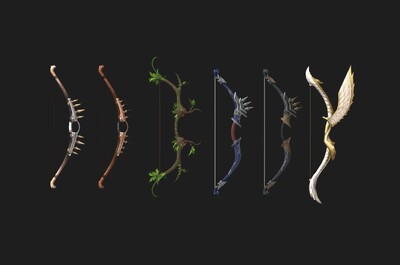 弓箭射箭弩箭射箭箭头弯弓模型-冷兵器模型库-3ds Max(.max)模型下载-cg模型网