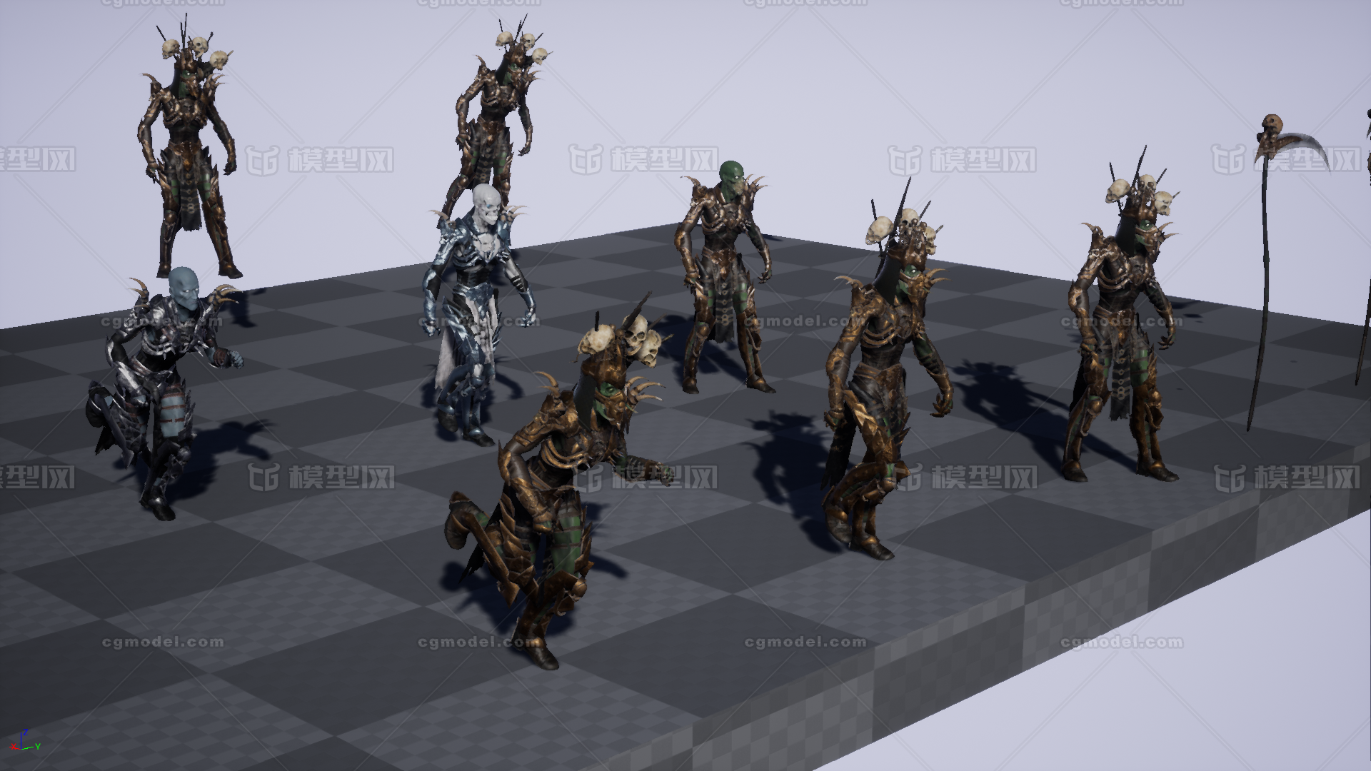 Necromancer-死灵法师模型-异形怪物模型库-FBX(.fbx)模型下载-cg模型网