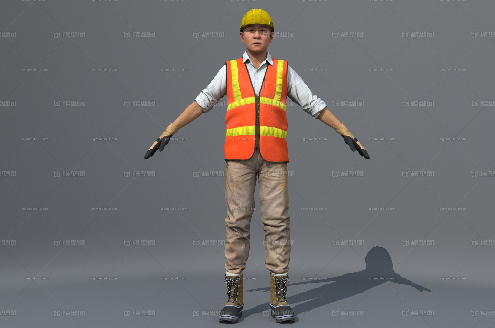 写实工人 现代人物模型 男人模型库 Mayamamb模型下载 Cg模型网 