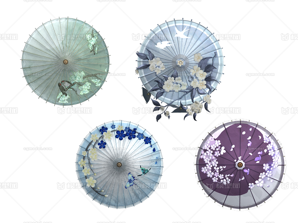 古代伞 花伞模型-其他模型库-3ds Max(.max)模型下载-cg模型网