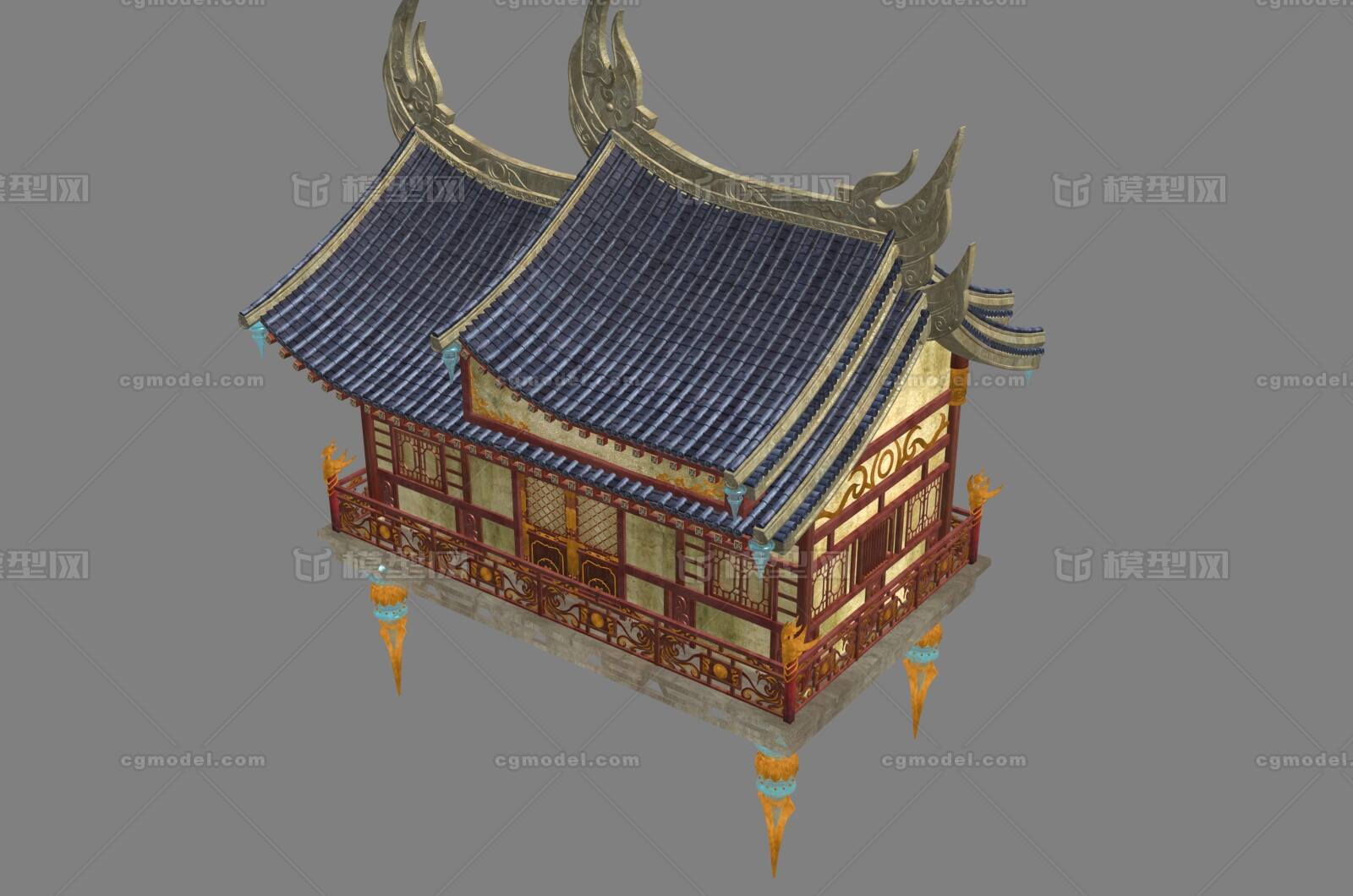 古建筑楼房灯塔古代建筑老建筑旧房子模型-历史建筑模型库-3ds Max(.max)模型下载-cg模型网