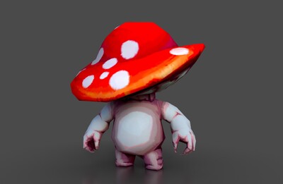 卡通 蘑菇人模型-异形怪物模型库-FBX(.fbx)模型下载-cg模型网