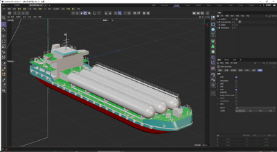 液化石油气船模型-货运船模型库-FBX(.fbx)模型下载-cg模型网