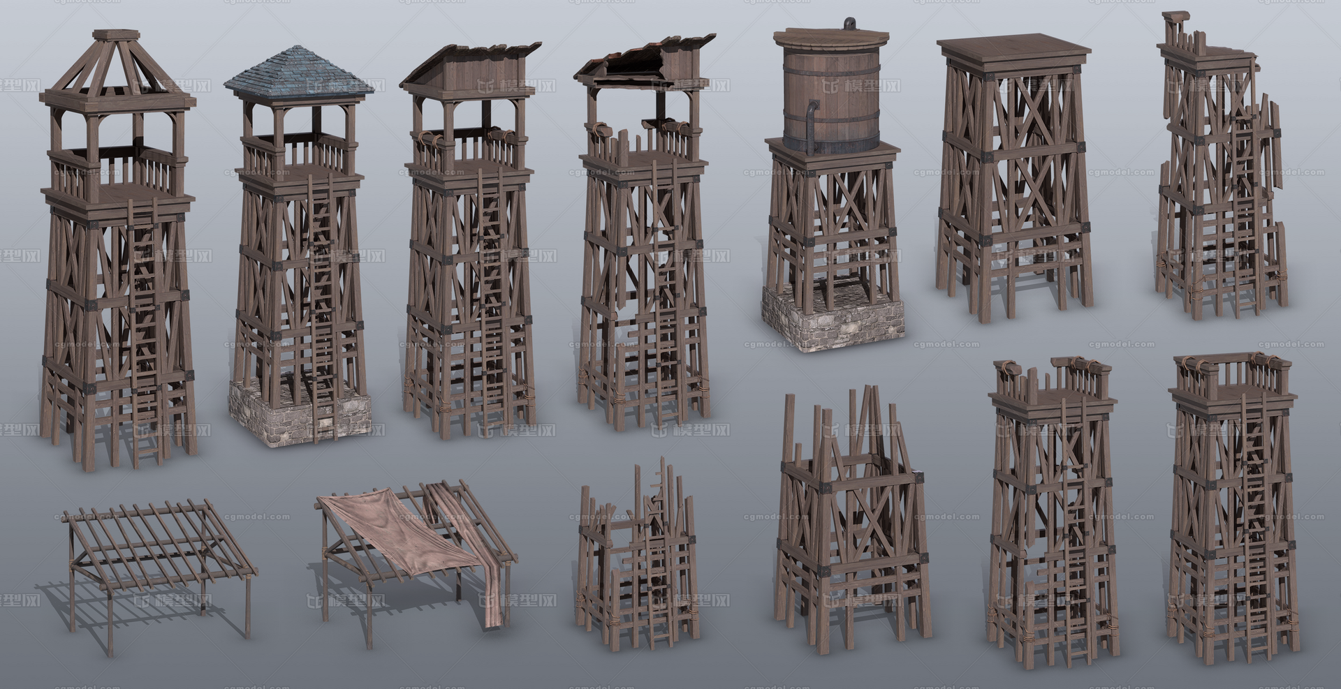 次世代古建 古代场景模型-古代场景模型库-3ds Max(.max)模型下载-cg模型网