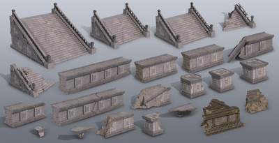次世代场景 场景部件模型-古代场景模型库-3ds Max(.max)模型下载-cg模型网