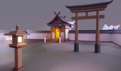 FBX中国风房屋古代建筑塔楼牌坊门楼院墙茅草屋木屋Unity模型-场景部件模型库-FBX(.fbx)模型下载-cg模型网