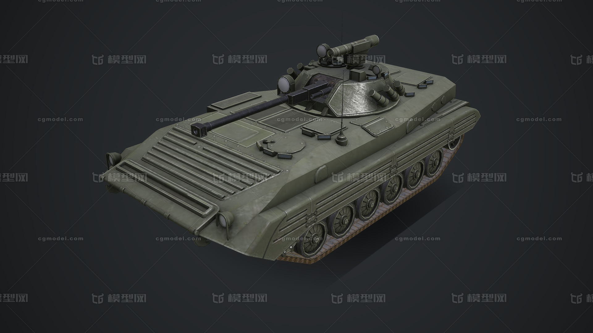 BMP-2步兵战车苏联俄罗斯BMP2BMP1军用坦克装甲车模型-装甲车/坦克模型库-Blender(.blend)模型下载-cg模型网