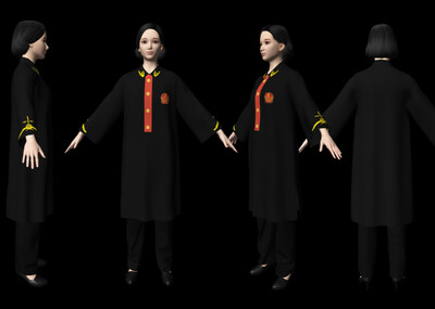 法官 法袍模型-女人模型库-Maya(.ma/.mb)模型下载-cg模型网