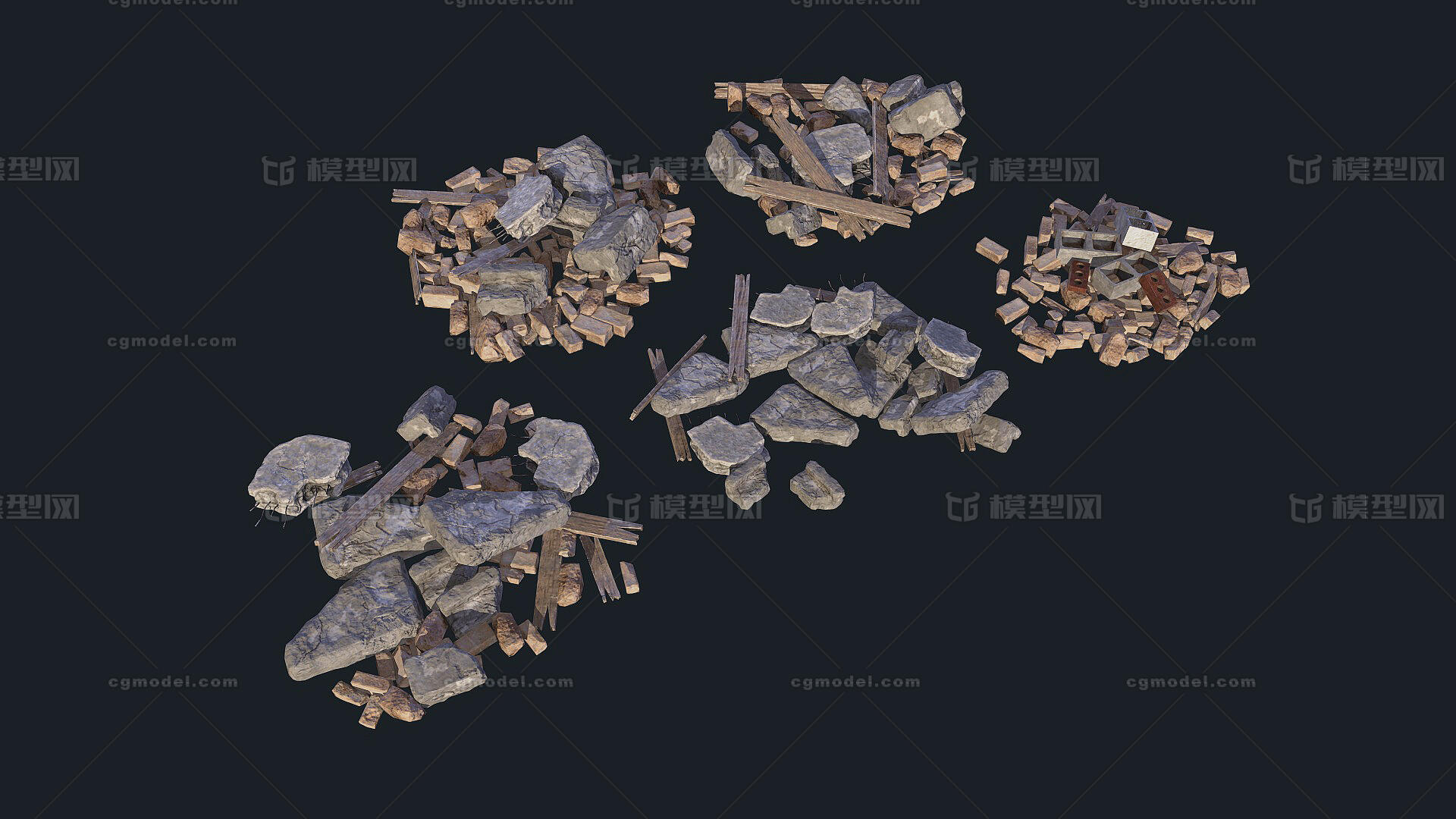 PBR 次世代模型-场景部件模型库-3ds Max(.max)模型下载-cg模型网