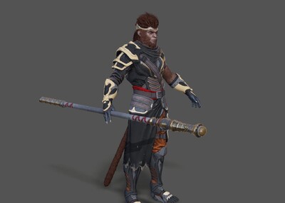 妖猴 孙悟空模型-异形怪物模型库-FBX(.fbx)模型下载-cg模型网