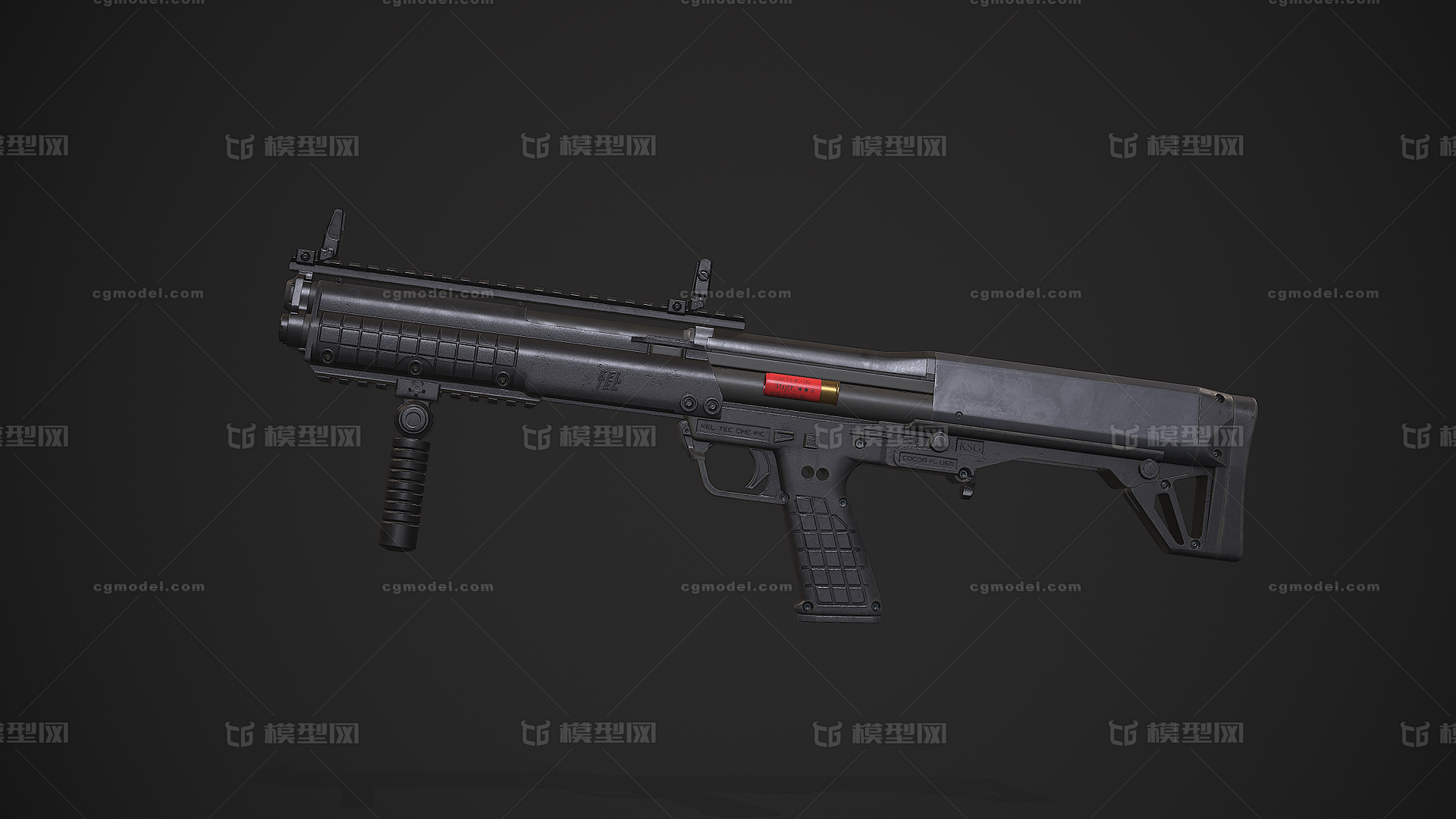KGS霰弹枪Kel-Tec KSG散弹枪武器斗牛泵动式霰弹枪模型-枪械模型模型库-Blender(.blend)模型下载-cg模型网