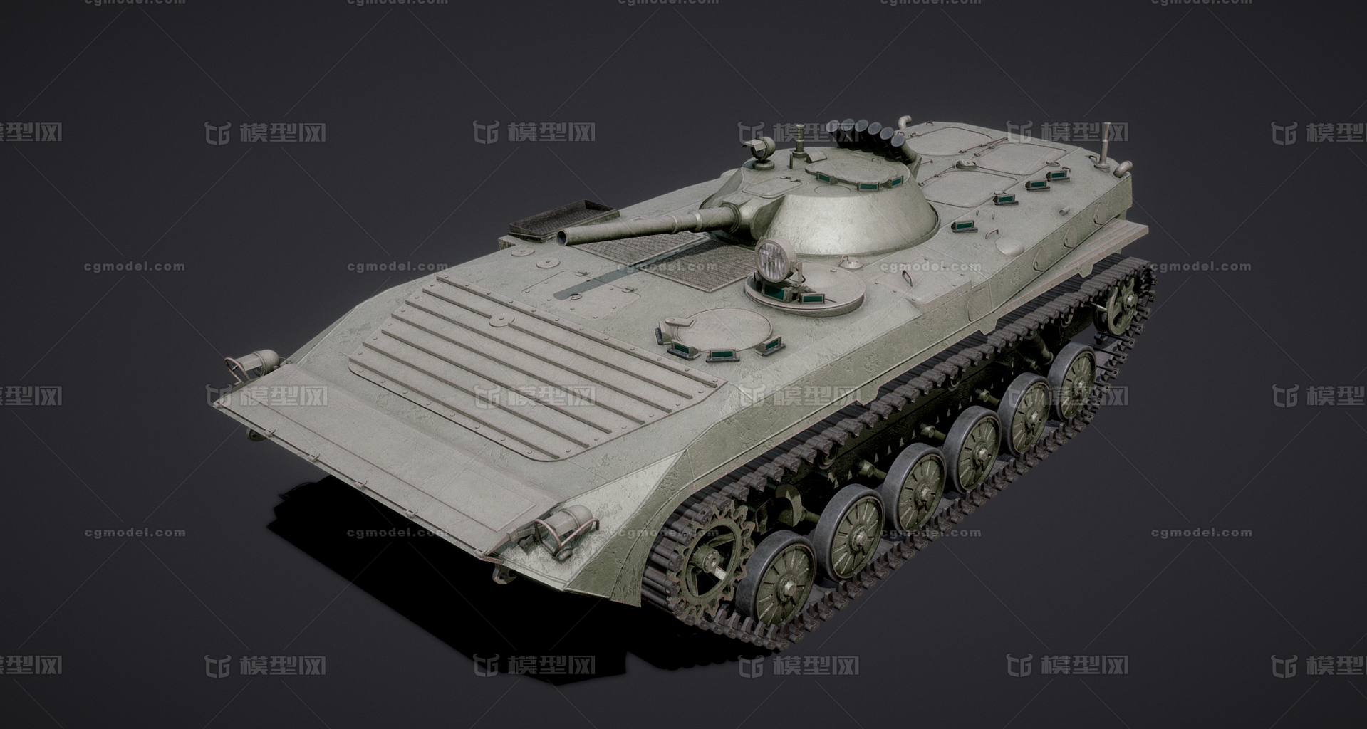 BMP-1步兵战车苏联俄罗斯BMP1BMP2装甲车履带式战车模型-装甲车/坦克模型库-Blender(.blend)模型下载-cg模型网