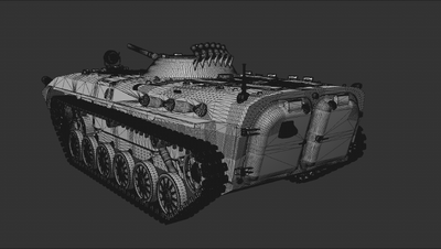 BMP-1步兵战车苏联俄罗斯BMP1BMP2装甲车履带式战车模型-装甲车/坦克模型库-Blender(.blend)模型下载-cg模型网