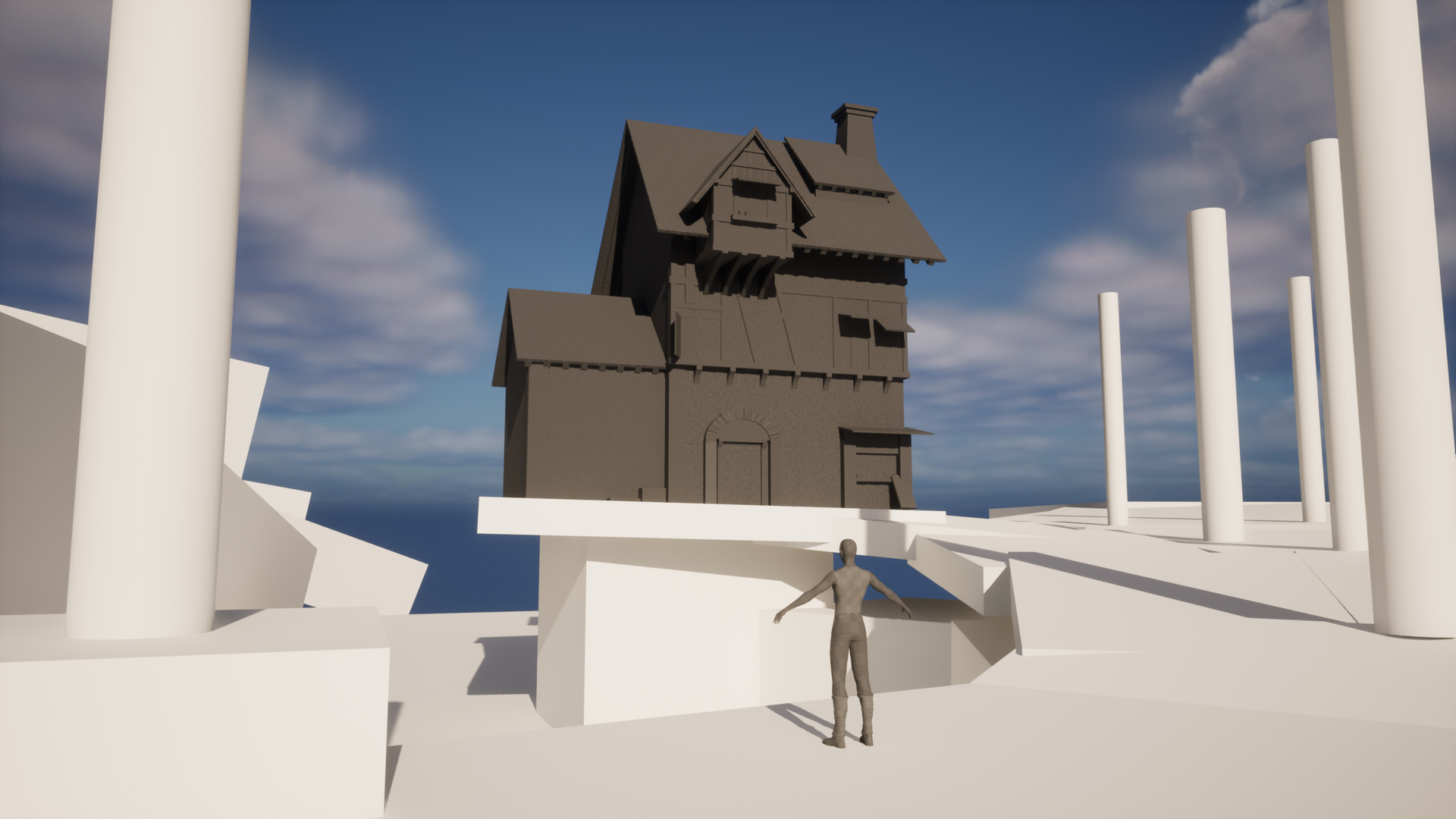 UE5场景 年底全流程小场景测试~模型 - 场景/空间/建筑 - 作品模型 - CG模型网