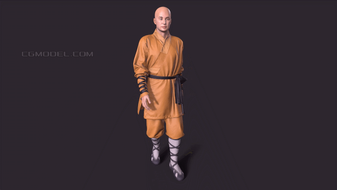 写实老和尚 袈裟模型-男人模型库-3ds Max(.max)模型下载-cg模型网