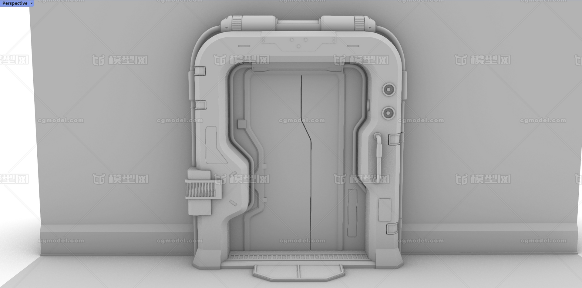 太空场景科幻舱门模型-科幻场景模型库-Rhinoceros 3D(.3dm)模型下载-cg模型网