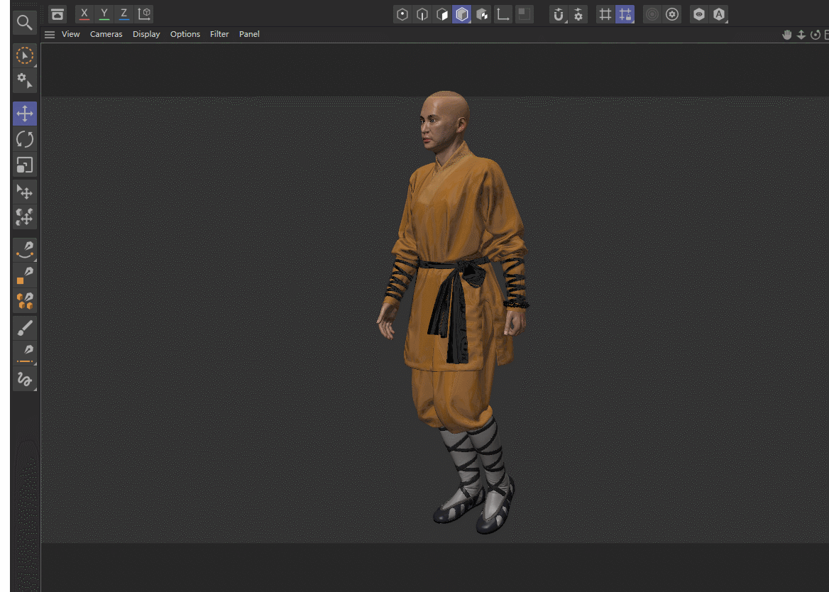 写实老和尚 袈裟模型-男人模型库-3ds Max(.max)模型下载-cg模型网