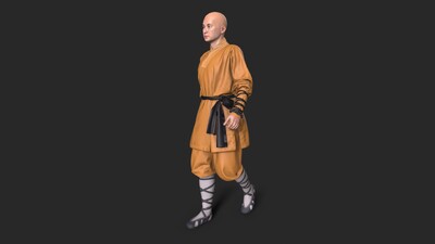 写实老和尚 袈裟模型-男人模型库-3ds Max(.max)模型下载-cg模型网