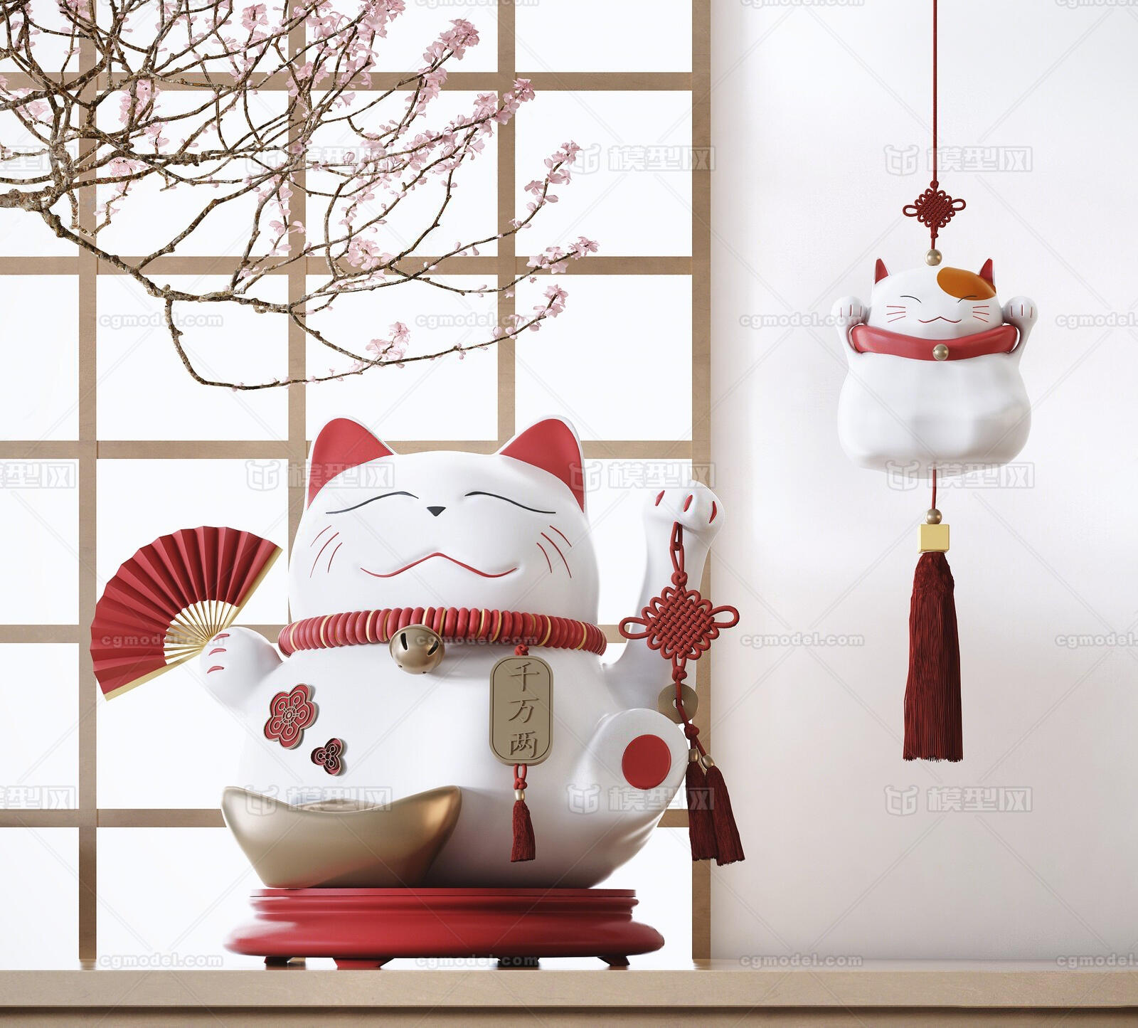 猫咪 卡通猫模型-家居装饰模型库-FBX(.fbx)模型下载-cg模型网