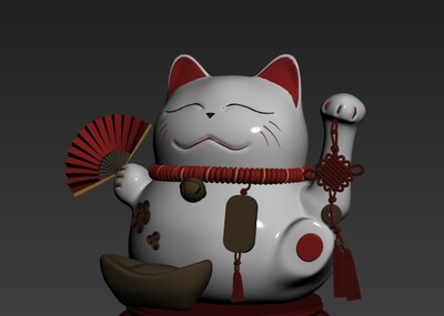 猫咪 卡通猫模型-家居装饰模型库-FBX(.fbx)模型下载-cg模型网