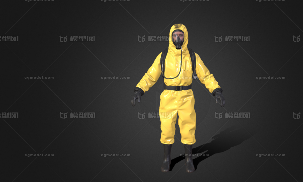 生化人 PBR次世代模型-男人模型库-Maya(.ma/.mb)模型下载-cg模型网