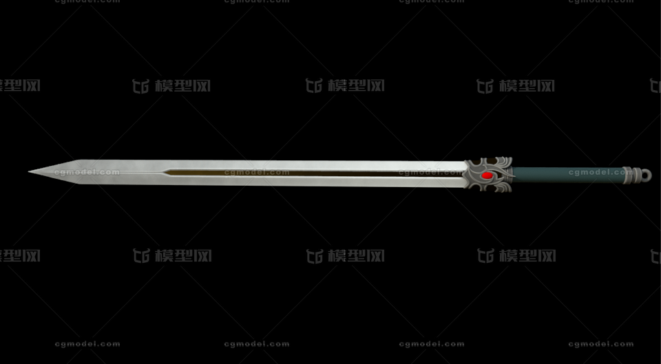 古典古风仙侠宝剑 青铜飞剑模型-冷兵器模型库-FBX(.fbx)模型下载-cg模型网