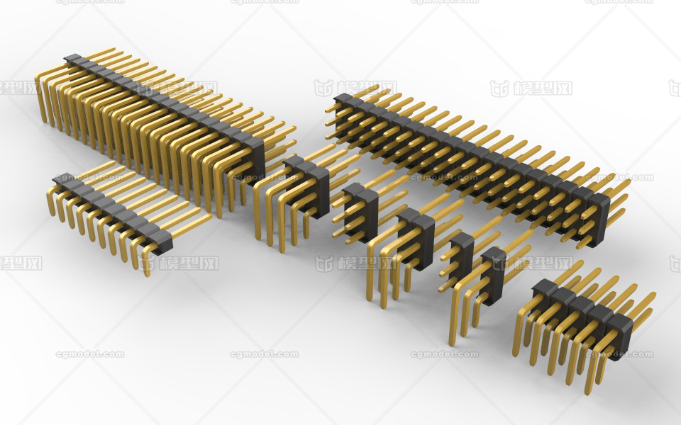 PCB板针 排针模型-电路及电子元件模型库-FBX(.fbx)模型下载-cg模型网