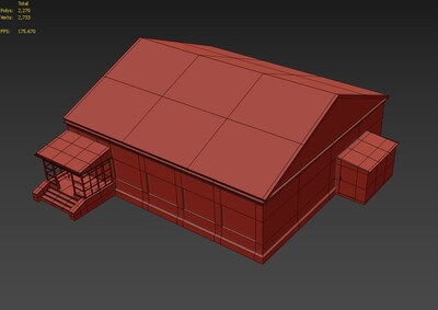 旧房子 PBR次世代模型-私人住宅模型库-FBX(.fbx)模型下载-cg模型网