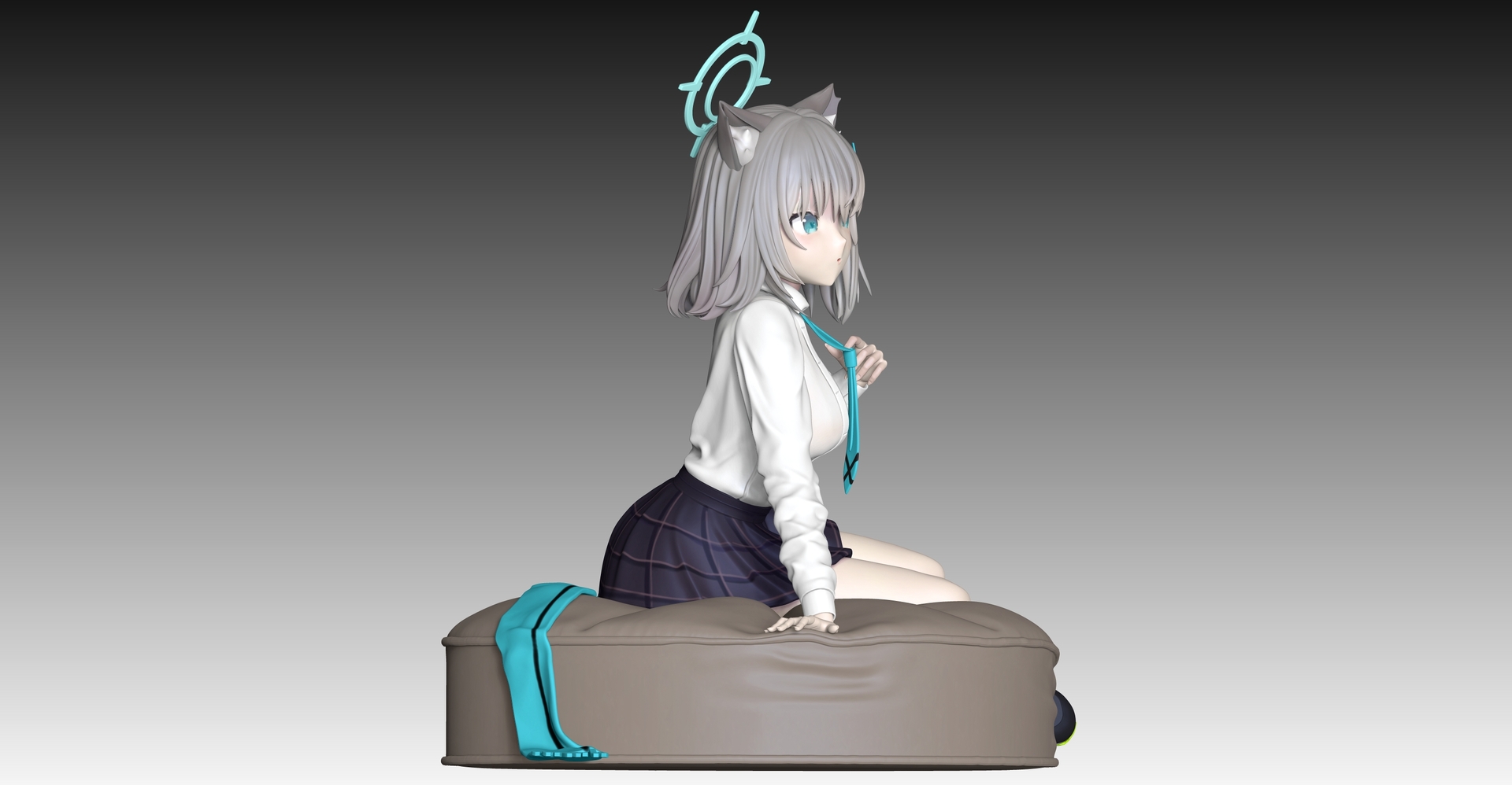 蔚蓝档案 砂狼白子模型 - 手办/涂装/手工艺 - 作品模型 - CG模型网