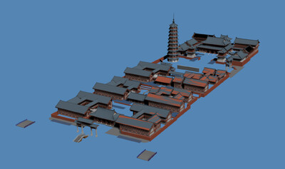 古代历史建筑模型-古代场景模型库-3ds Max(.max)模型下载-cg模型网