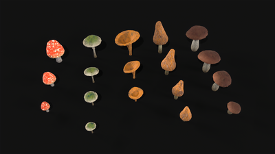卡通蘑菇 真菌模型-真菌模型库-3ds Max(.max)模型下载-cg模型网