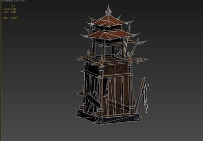 古代 防御塔模型-场景部件模型库-FBX(.fbx)模型下载-cg模型网