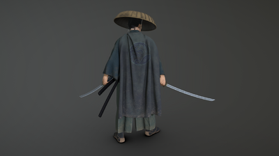 日本浪人 日本武士模型-男人模型库-3ds Max(.max)模型下载-cg模型网