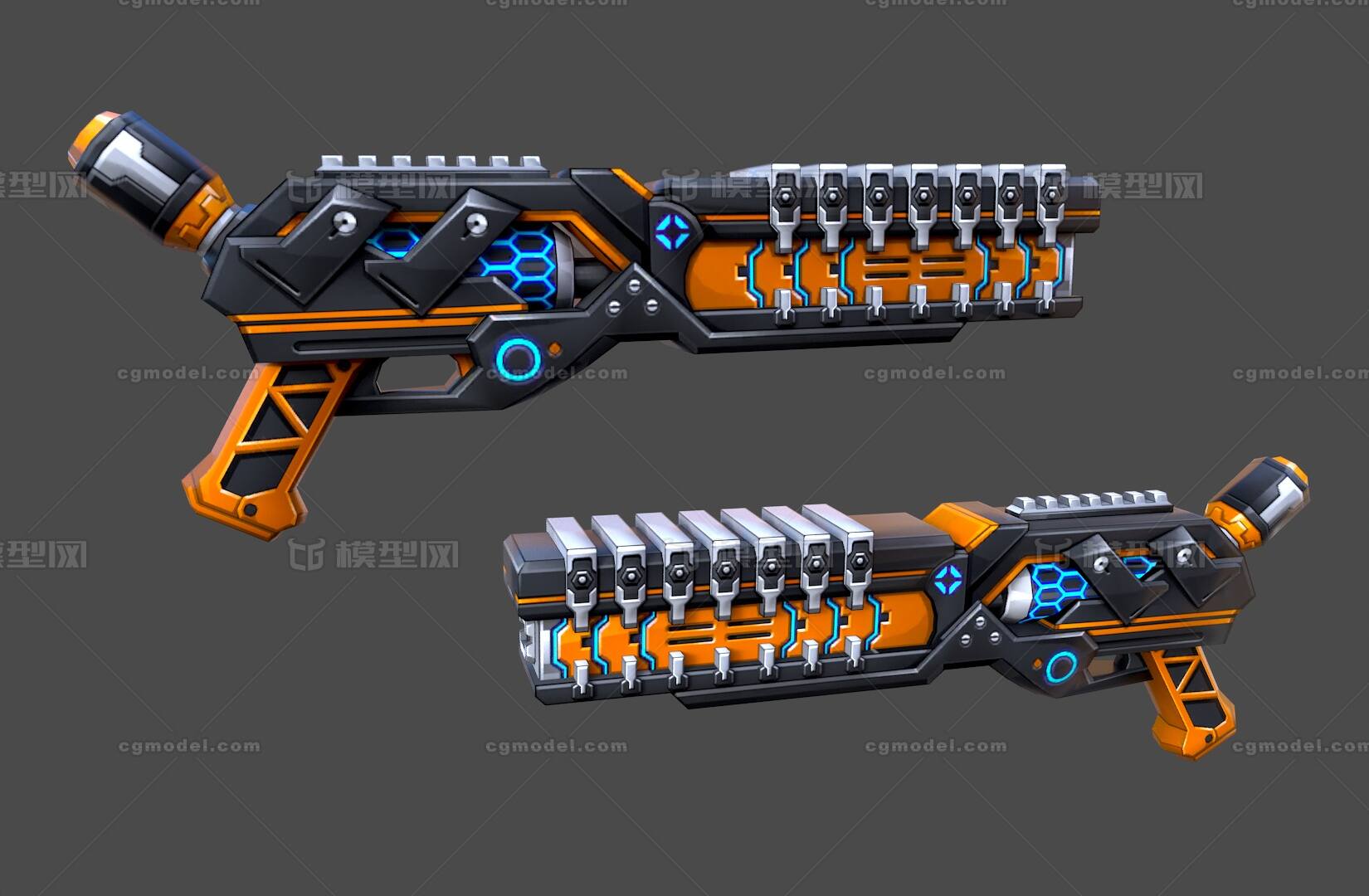 科幻 赛博朋克 手枪 镭射手枪 简模 武器  枪械