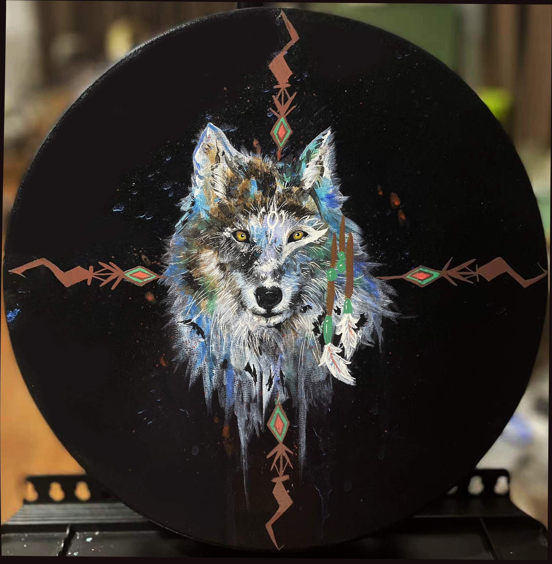 狼宝-萨满鼓 30cm 羊皮 202.08.05模型 - 手办/涂装/手工艺 - 作品模型 - CG模型网
