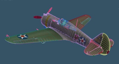 P36 Simulator P36 Hawk模型-军用飞机模型库-3ds Max(.max)模型下载-cg模型网