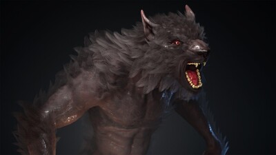 狼人(骨骼)妖怪 妖狼模型-异形怪物模型库-Maya(.ma/.mb)模型下载-cg模型网
