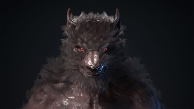 狼人(骨骼)妖怪 妖狼模型-异形怪物模型库-Maya(.ma/.mb)模型下载-cg模型网
